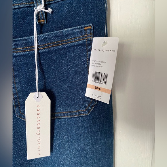 Sanctuary Demi Patch Pocket Button Fly High Rise Denim Jean- Size 28/6 - NWT - Picture 5 of 7